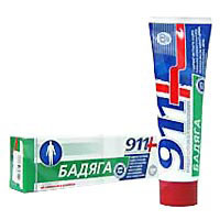 911 Бадяга средство от синяков и ушибов 100 мл.