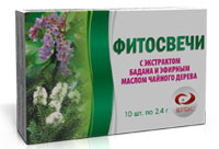 Фитосвечи с экст. бадану и масла.чайн.дерева №10